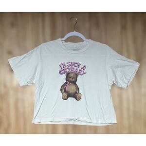 Melanie Martinez Trilogy Tour I'm Such A Crybaby Cropped Teddybear Tee Sz Medium